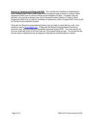 Instructions for RAD Form 9 Certificate of Rent Adjustment - Washington, D.C., Page 5