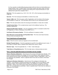 Instructions for RAD Form 2 Amended Registration - Washington, D.C., Page 2