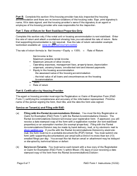 Instructions for RAD Form 1 Registration or Claim of Exemption for Housing Accommodation - Washington, D.C., Page 6