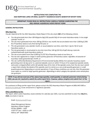 Document preview: Instructions for Montana Hazardous Waste Generator Annual Report - Montana
