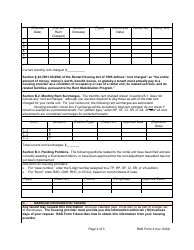 RAD Form 4 Rent History Disclosure - Washington, D.C., Page 2