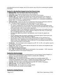 Instructions for RAD Form 4 Rent History Disclosure - Washington, D.C., Page 2