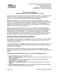 Document preview: Instructions for RAD Form 3 Housing Provider's Disclosures to Applicant or Tenant - Washington, D.C.