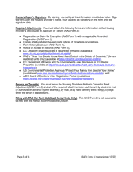 Instructions for RAD Form 3 Housing Provider&#039;s Disclosures to Applicant or Tenant - Washington, D.C., Page 3