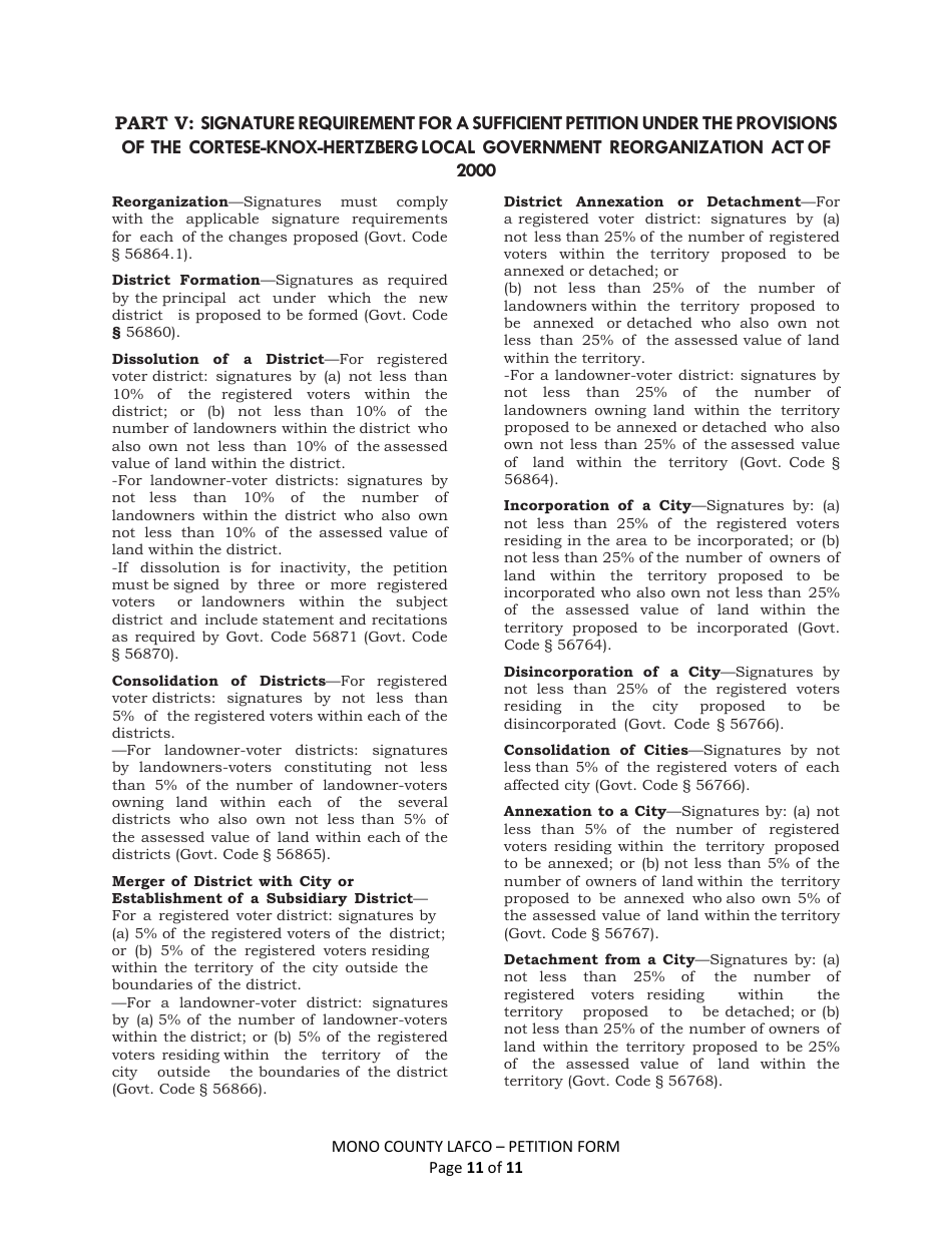 Notice of Intent to Circulate Petition - Mono County, California, Page 11