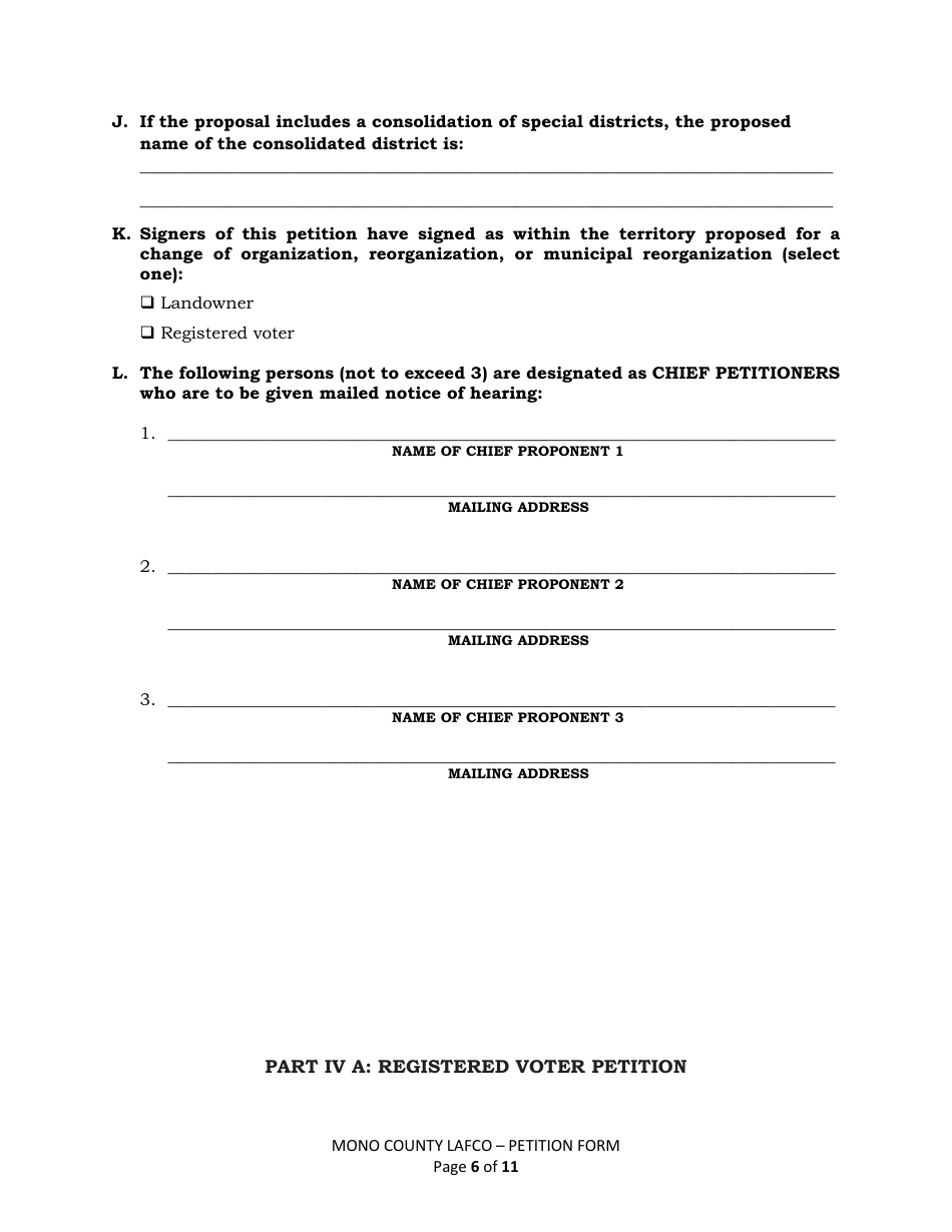 Notice of Intent to Circulate Petition - Mono County, California, Page 6