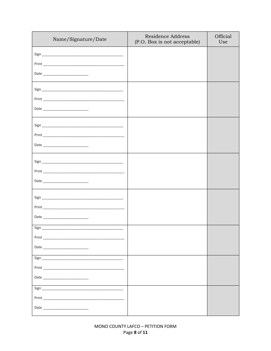 Notice of Intent to Circulate Petition - Mono County, California, Page 8