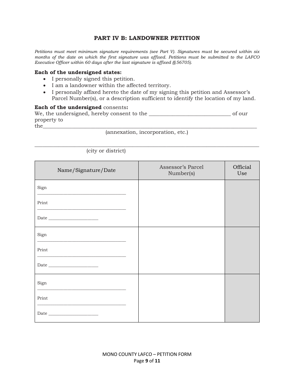 Notice of Intent to Circulate Petition - Mono County, California, Page 9