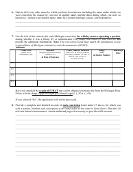 Form CFJ-515A Application for Pardon After Probation, Parole or Discharge - Michigan, Page 2