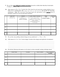 Form CFJ-515A Application for Pardon After Probation, Parole or Discharge - Michigan, Page 3
