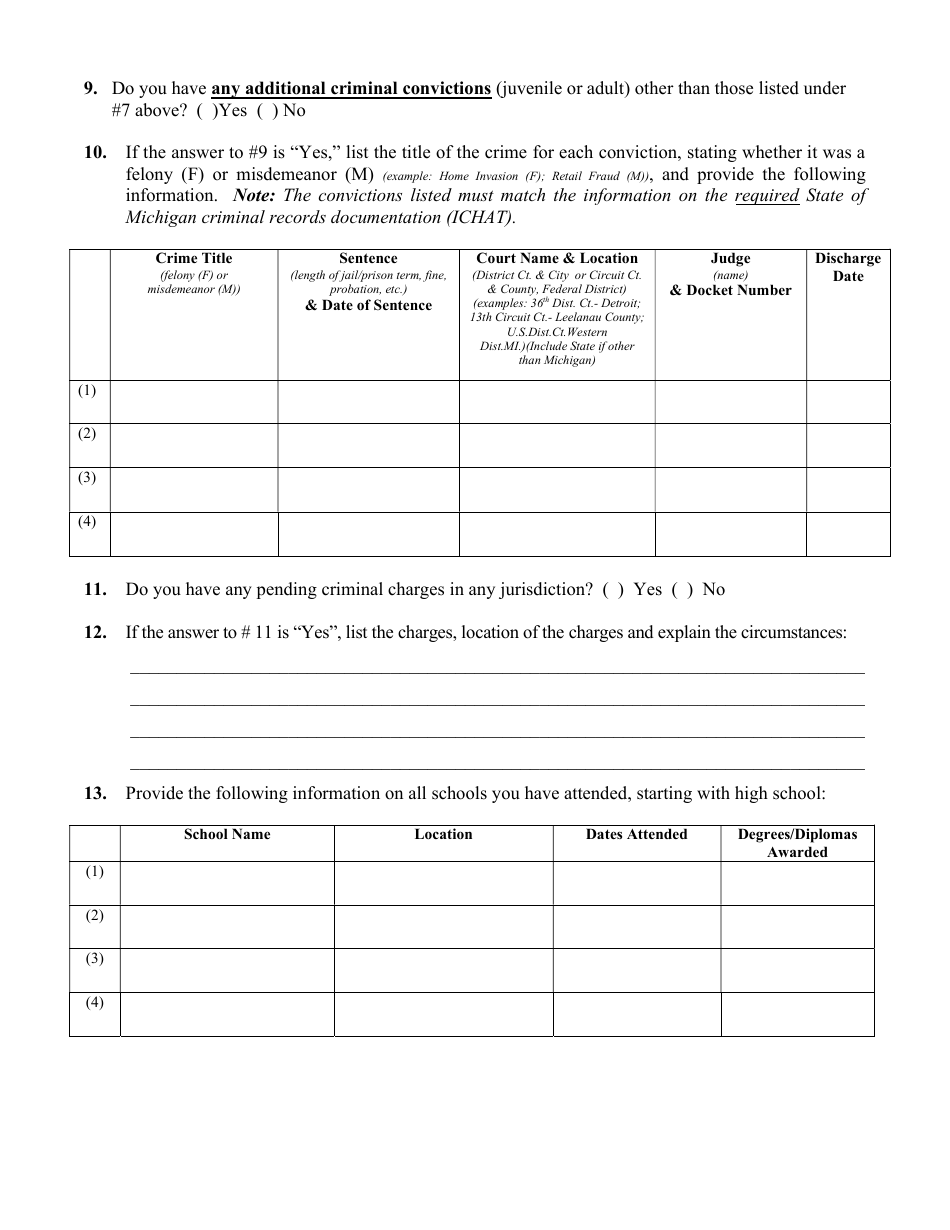 Form Cfj 515a Download Printable Pdf Or Fill Online Application For Pardon After Probation 1580