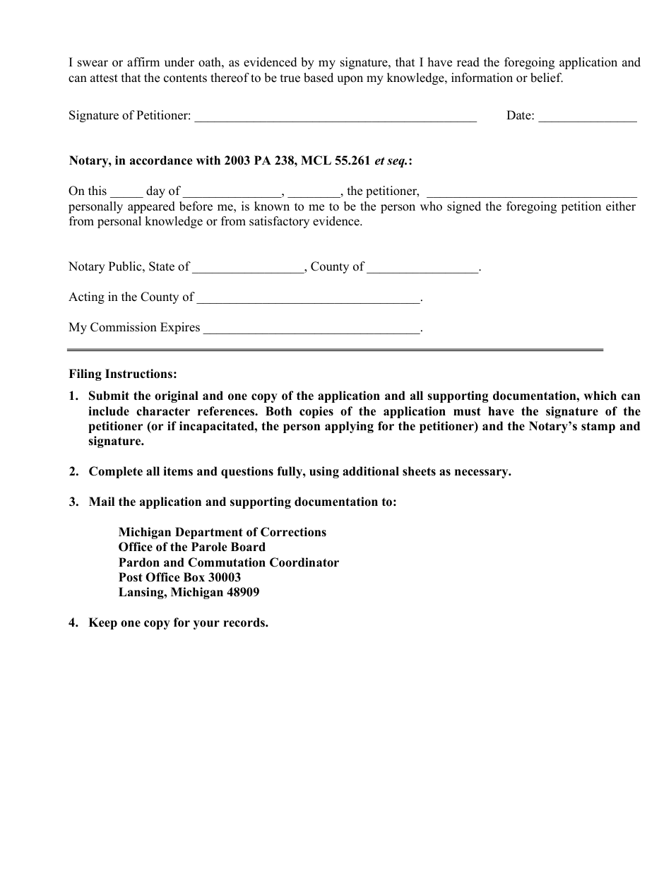 Form Cfj 515a Download Printable Pdf Or Fill Online Application For Pardon After Probation 3713