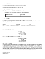 Form DEO-A100(E) Notice of Appeal - Florida, Page 2