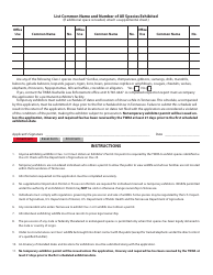 Form WR-0549 Exhibitor Permit Application - Tennessee, Page 2