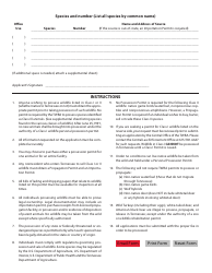 Form WR-0548 Wildlife Possession Permit Application - Class II Animals - Tennessee, Page 2