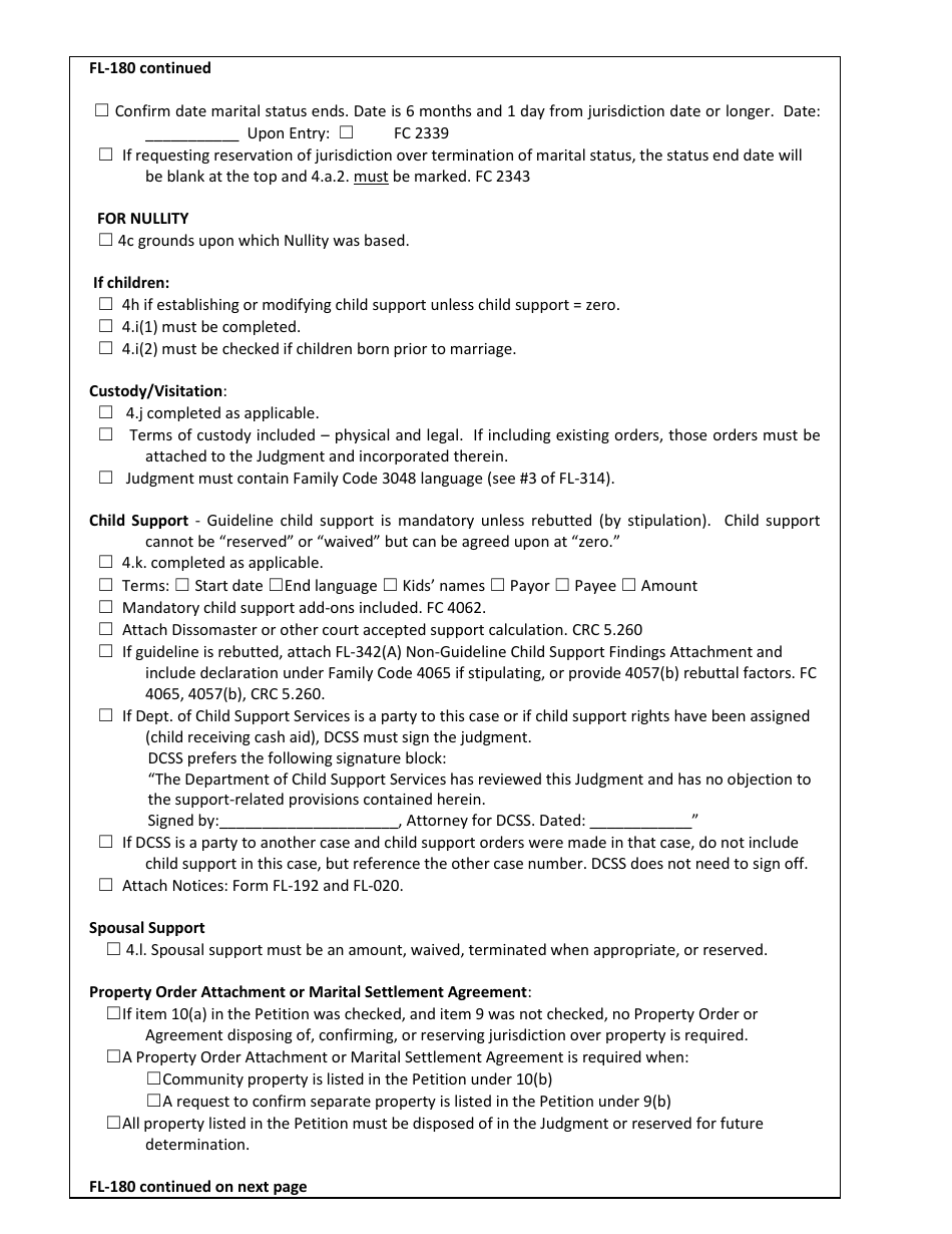 Checklist 10 - Default / Waiver of Rights - Respondent in Military With Agreement Dissolution, Legal Separation, Nullity Marriage / Domestic Partnership - County of Sonoma, California, Page 3
