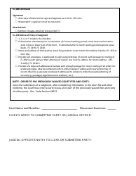 Checklist 10 - Default/Waiver of Rights - Respondent in Military With Agreement Dissolution, Legal Separation, Nullity Marriage/Domestic Partnership - County of Sonoma, California, Page 4