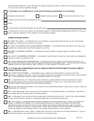Form CR-006 Misdemeanor Advisement of Rights, Waiver, and Plea Form - County of Sonoma, California, Page 2