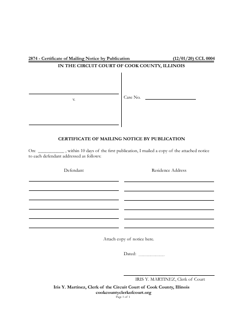 Form CCL0004  Printable Pdf