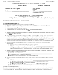 Form CCG0145 Order - Conditions of Pretrial Release - Cook County, Illinois