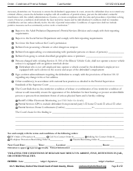 Form CCG0145 Order - Conditions of Pretrial Release - Cook County, Illinois, Page 2