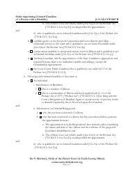 Form CCP0207 Order Appointing Limited Guardian of a Person With a Disability - Cook County, Illinois, Page 2