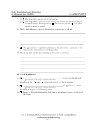 Form CCP0207 Order Appointing Limited Guardian of a Person With a Disability - Cook County, Illinois, Page 4