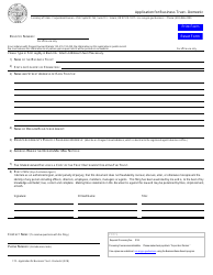 Document preview: Application for Business Trust - Domestic - Oregon