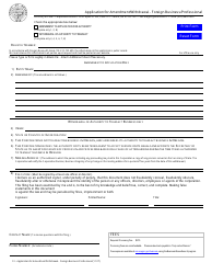 Document preview: Application for Amendment/Withdrawal - Foreign Business/Professional - Oregon