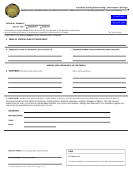 Document preview: Limited Liability Partnership - Information Change - Oregon