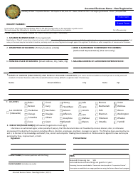 Document preview: Assumed Business Name - New Registration - Oregon