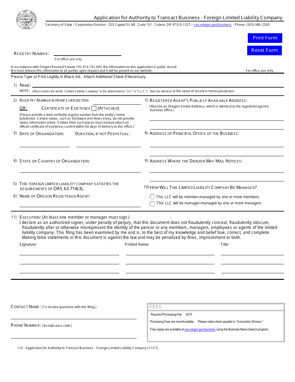 oregon-application-for-authority-to-transact-business-foreign-limited