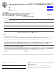 Document preview: Application for Amendment/Withdrawal - Foreign Nonprofit - Oregon