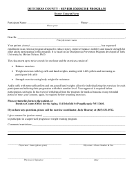 Senior Exercise Program Application - Dutchess County, New York, Page 4