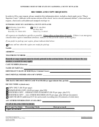 Form PL-CW001 Records and Copy Requests - County of Placer, California