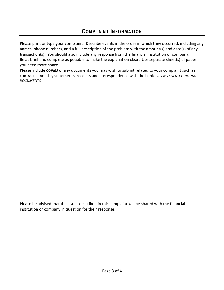 Arkansas Consumer Complaint Form - Arkansas, Page 3