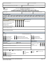 Document preview: DSHS Form 10-677 Attachment E Ccrss Certification Evaluation Client Record Review - Washington