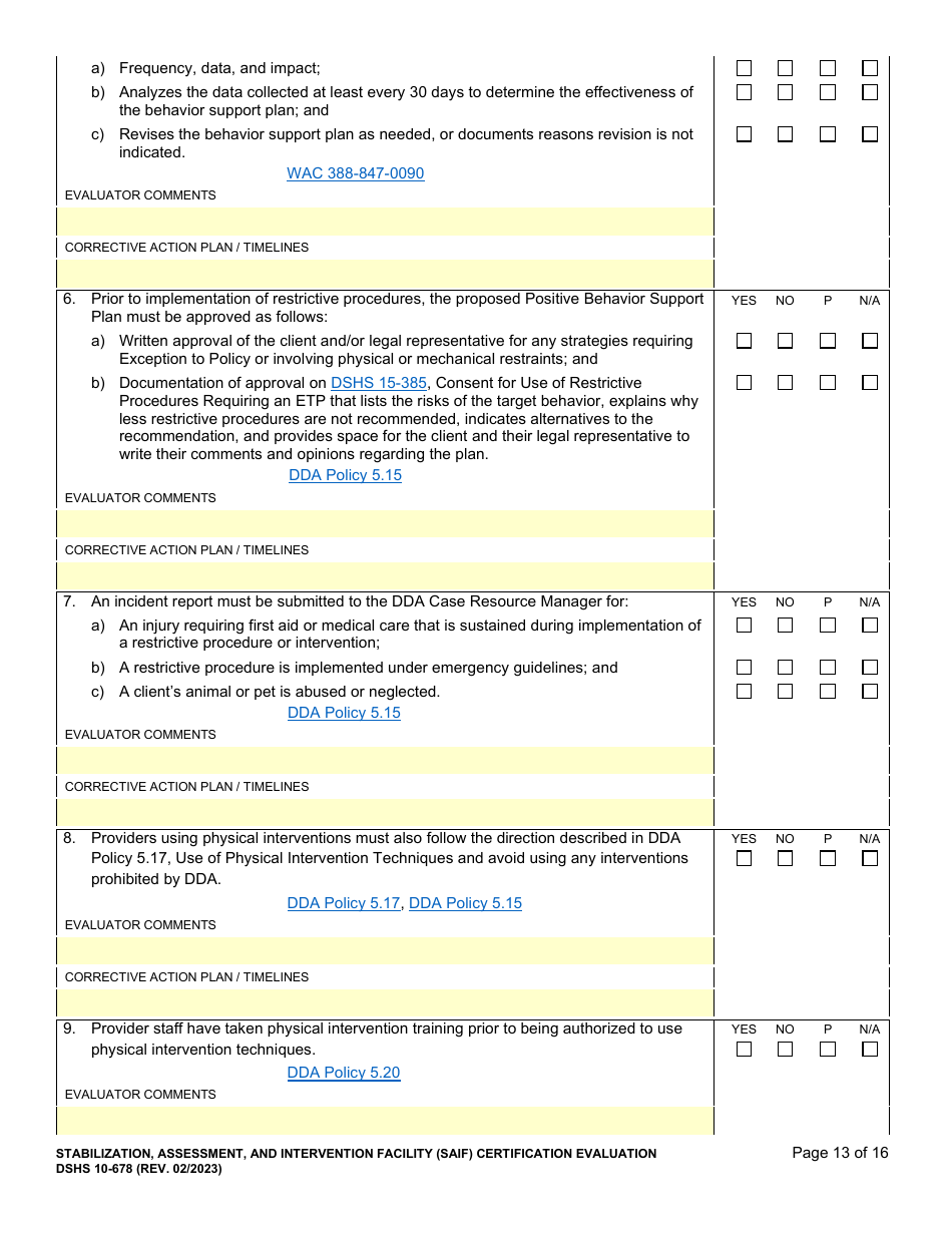 DSHS Form 10-678 Download Printable PDF or Fill Online Stabilization ...