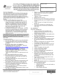Document preview: DSHS Form 16-172 Your Rights and Responsibilities When You Receive Services Offered by Aging and Disability Services Administration and Developmental Disabilities Administration - Washington (French)