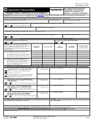 VA Form 26-1880 Request for a Certificate of Eligibility