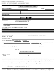 Document preview: Form DOT LAPM14-D-REV Revised Notice to Owner - Local Assistance - California