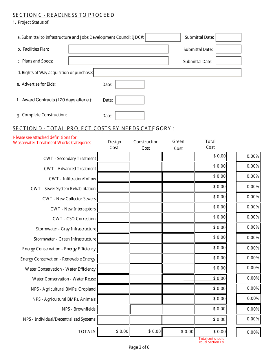 Project Priority List Application - Clean Water State Revolving Fund - West Virginia, Page 3