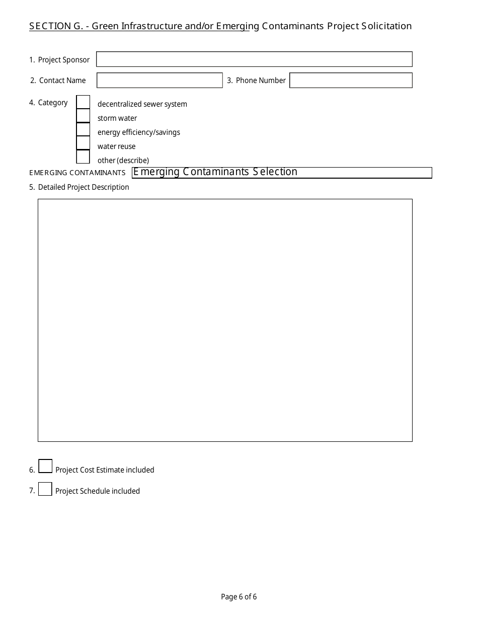 Project Priority List Application - Clean Water State Revolving Fund - West Virginia, Page 6