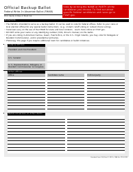 Form SF-186 Federal Write-In Absentee Ballot (Fwab), Page 3