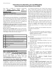 Form 5082 Sales, Use and Withholding Taxes Amended Annual Return - Michigan, Page 3