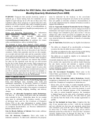 Form 5099 Sales, Use and Withholding Taxes 4% and 6% Monthly/Quarterly and Amended Monthly/Quarterly Worksheet - Michigan, Page 3