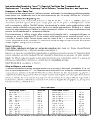 Form 173 Report of Fuel Sales Tax Prepayment and Environmental Protection Regulatory Fee for Refiners, Terminal Operators and Importers - Michigan