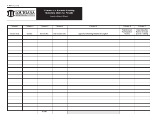 Form R-83001 Commercial Farmers Fencing Materials Claim for Rebate - Louisiana, Page 4