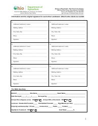Spongy Moth Cooperative Suppression Program Survey Request Application - Ohio, Page 2