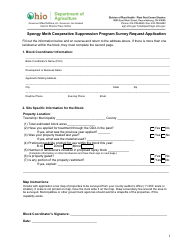 Document preview: Spongy Moth Cooperative Suppression Program Survey Request Application - Ohio